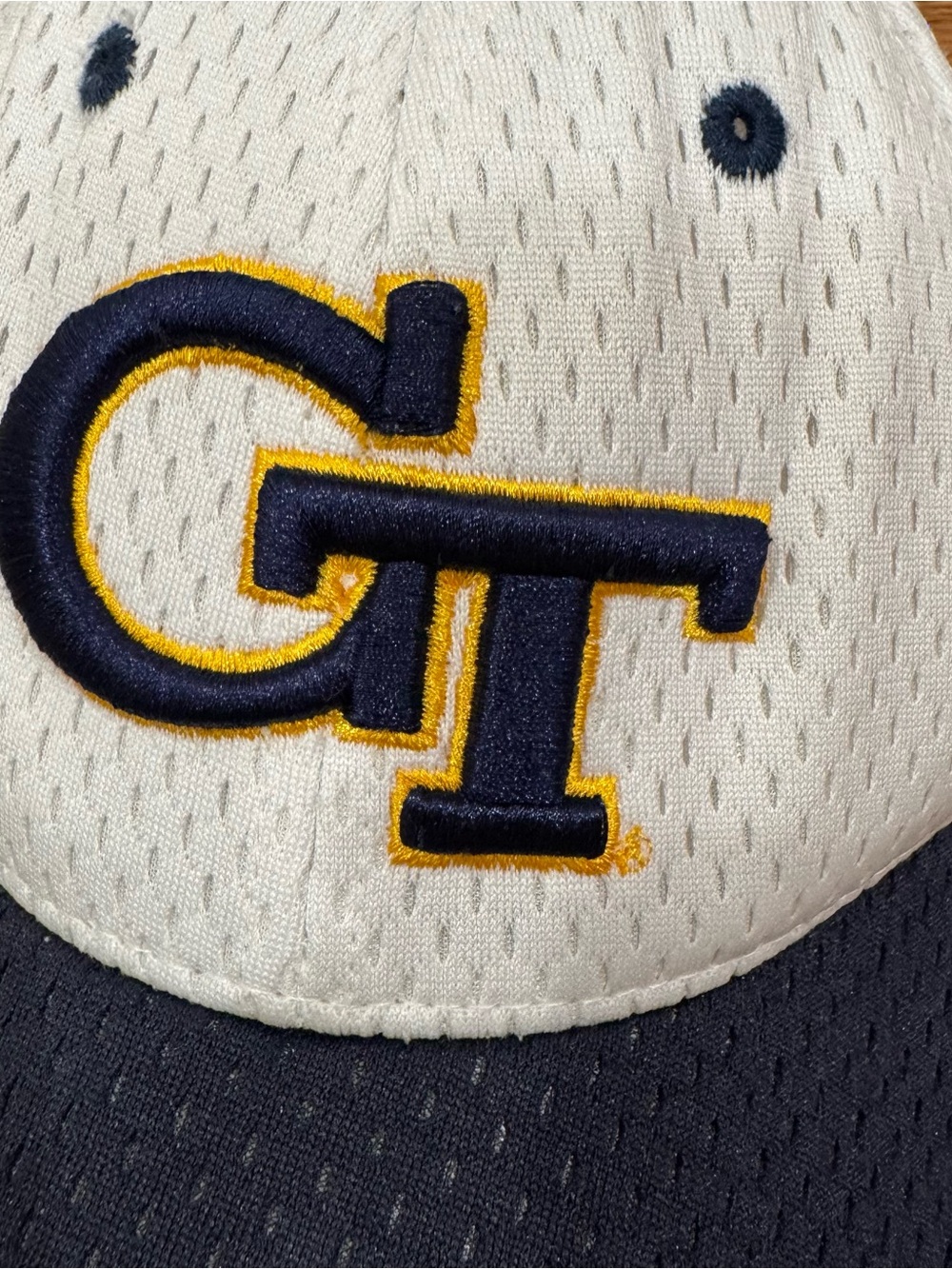 Zephyr White Navy Gold GT Embroidered Baseball Cap